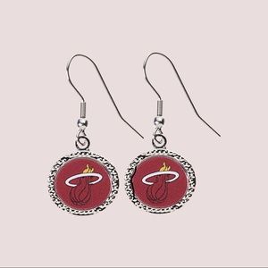 Miami Heat WinCraft NBA Round Dangle Earrings
